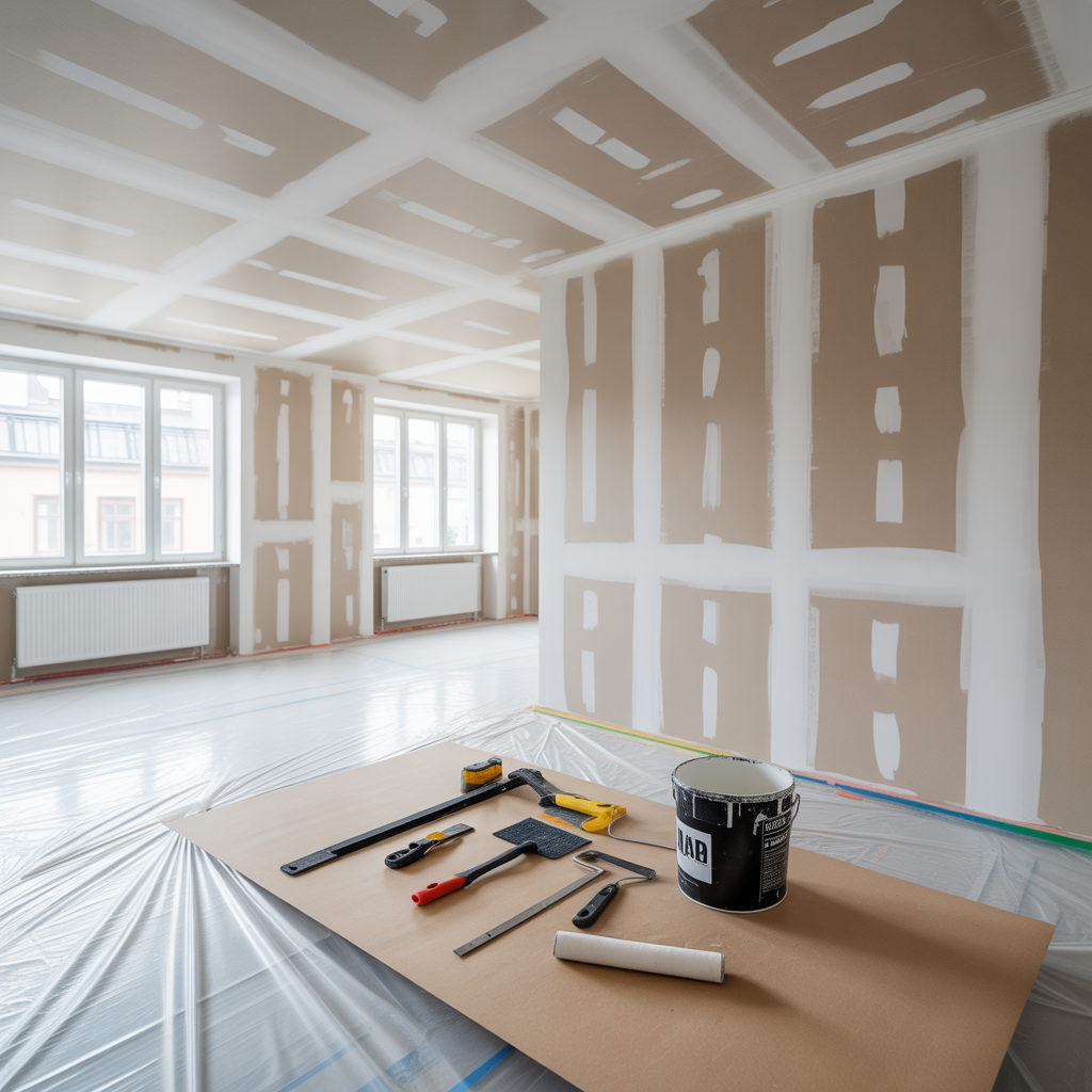 spackla och mala gipsskivor checklista for slata vaggar